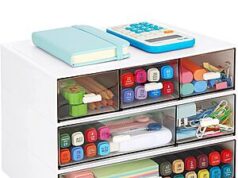 $10.99 – 6-Drawer Leture Stackable Desk Organizer (White)