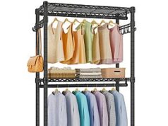 $50.00 – Heavy Duty Rolling Clothes Rack by VIPEK – 77″ and 330lbs Capacity