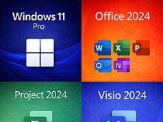 $21.50 – Microsoft Bundle Lifetime Licenses: Windows 11 Pro, Office Pro 2024, Project Pro 2024, Visio Pro 2024 for One PC