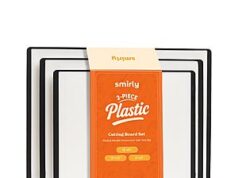 $11.82 – Smirly 3-Piece Non-Slip Dishwasher Safe Cutting Board Set for