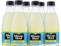 $3.84 – Save on 6-Pack Minute Maid Lemonade with Real Lemons 6-pack of Minute Maid Lemonade on a table