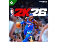 $21.00 – NBA 2K26: Immersive Basketball Experience at a Bargain NBA 2K26 game cover with focus on basketball players