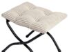 $17.49 – Premium 15″ Upholstered Foldable Ottoman Footrest Stool – Only HollyHOME upholstered foldable ottoman in beige stripe