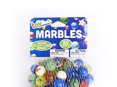 $3.84 – 50-Piece Glass Marble Set – Vibrant Designs & Endless Fun 50-piece glass marble set showcasing vibrant swirling designs