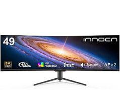 $539.98 – TITLE: INNOCN 49″ Curved Monitor Ultrawide Gaming 5K2K 120Hz 32:9 QHD 5120 x 1440P Computer Monitor INNOCN 49" curved ultrawide gaming monitor