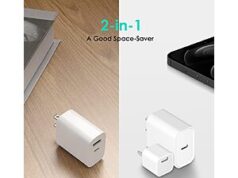 $9.98 – 4 Pack USB C Charger Block Fast Charging Multiport Adapter PD 20W USB-C & QC 3.0 USB-A Port for iPhone 17/16/15/14/13/12/11/X/8, iPad, Galaxy, Google & More 4-pack of USB C Charger Block Fast Charging Multiport Adapter