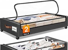 $28.19 – 2-Pack 30.71″ x 16.93″ x 6.69″ SpaceHacks Rolling Under Bed Storage (Dark Grey) + Free Shipping w/ Prime or on $35+ 2-Pack 30.71" x 16.93" x 6.69" SpaceHacks Rolling Under Bed Storage (Dark Grey) + Free Shipping w/