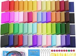 60-Color Modeling Clay Starter Kit with tools and accessories