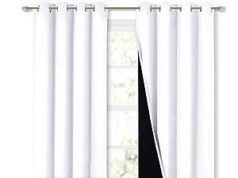 $19.16 – 2-Panel 52″ x 84″ NICETOWN 100% Blackout Double Layer Curtain Panels (Pure White) + Free Shipping w/ Prime or on $35+ 2-Panel 52" x 84" NICETOWN 100% Blackout Double Layer Curtain Panels (Pure White) + Free Shipping w