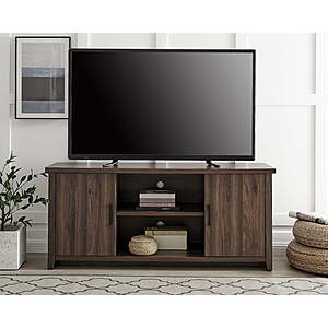 Mainstays TV Stand Deal at Walmart Mainstays TV Stand in Espresso or Canyon Walnut