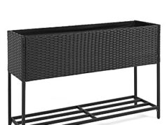 $50.00 – Costway Raised Wicker Garden Bed w/ Storage Shelf & Removable Liner (Black) $50 + Free Shipping Costway Raised Wicker Garden Bed w/ Storage Shelf & Removable Liner (Black) + Free Shipping