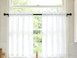 2-Panels 26" x 30" NICETOWN Privacy Sheer Cafe Curtains (Pure White) + Free Shipping w/ Prime or on