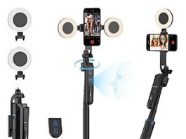 70" Uskeyvision 360 Rotation Face Tracking Selfie Stick Tripod w/ Lights & Remote + Free S/H