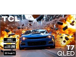 75" TCL T7 Series 4K QLED 144Hz Smart Google TV (2025) + Free Shipping