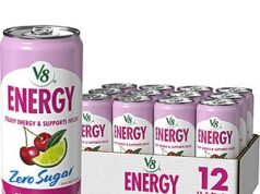 $11.68 – 12-Pack 11.5-Ounce V8 Energy Zero Sugar Cherry Lime Cans w/ S&S + Free Shipping w/ Prime or on $35+ 12-Pack 11.5-Ounce V8 Energy Zero Sugar Cherry Lime Cans w/ S&S + Free Shipping w/ Prime or on +