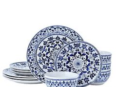 $48.00 – 12-Piece Pfaltzgraff Medallion Radiance Dinnerware Set (Service for 4, Blue) 12-Piece Pfaltzgraff Medallion Radiance Dinnerware Set in Blue