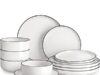 $30.99 – Prime: 12-Piece Malacasa Porcelain Dinnerware set (Service for 4, Ivory White-Black Rim) + Free Shipping 12-Piece Malacasa Porcelain Dinnerware Set in Ivory White-Black Rim