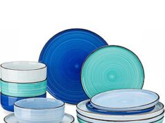 $27.99 – Prime Members: vancasso Bonita Blue Stoneware Dinnerware Set (Service for 4) + Free Shipping vancasso Bonita Blue Stoneware Dinnerware Set on Amazon