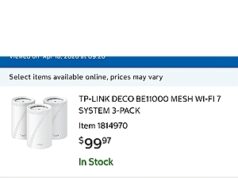 Tp link be11000 Costco Deal In-Store Only TP-Link DECO be11000 AX6600 Tri-Band Mesh WiFi System