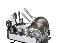 $46.00 – KitchenAid Full-Size Dish Rack w/ Drain Board & Flatware Caddy (Light Gray) $46 + Free Shipping w/ Prime or on $35+ KitchenAid Full-Size Dish Rack in light gray with drain board and flatware caddy