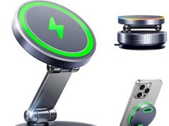 $12.49 – 15W avedio links 360° Rotating MagSafe Suction Car Mount Phone Charger 15W avedio links car mount with MagSafe Suction