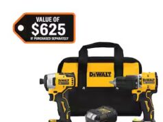 $199.00 – DEWALT 20V MAX Lithium-Ion Cordless Brushless 2-Tool Combo Kit with (2) POWERSTACK 1.7Ah Batteries and Charger $199 DEWALT 20V MAX Lithium-Ion Cordless Brushless 2-Tool Combo Kit