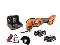 $77.90 – RIGID 18V Cordless Oscillating Multi-Tool Kit with (2) 2.0 Ah Batteries and Charger $77.9 RIGID 18V Cordless Oscillating Multi-Tool Kit with 2 batteries
