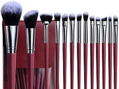 $4.99 – 15-Piece BS-MALL Makeup Brush Set w/ Case (Silver Red) + Free Shipping w/ Prime or on $35+ BS-MALL 15-Piece Makeup Brush Set in Silver Red