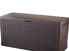 $40.49 – 71-Gallon Keter Comfy Durable Resin Outdoor Storage and Organization Deck Box (Brown) – + Free Shipping 71gallon keter comfy durable product image