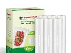 $8.49 – 6-count 11″ x 16′ Bonsenkitchen Vacuum Sealer Rolls + Free Shipping w/ Prime or on $35+ 6-count Bonsenkitchen Vacuum Sealer Rolls
