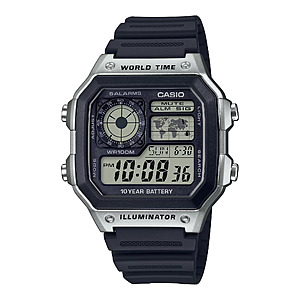 Amazon Deal: Casio 'Royale' AE-1200WH-1CVCF Watch Casio Royale AE-1200WH-1CVCF watch in black and silver