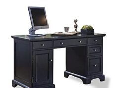 $116.88 – Homestyles Bedford Black Pedestal Desk (25″D x 54″W x 30.25″H) + Free Shipping Homestyles Bedford Black Pedestal Desk on Amazon