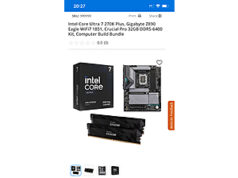 $600.00 – MicroCenter Ultra 7 270k Plus Gigabyte Z890 Eagle WiFi7 1851, Crucial Pro 32GB DDR5-6400 Kit, Computer Build Bundle $600 MicroCenter Ultra 7 270k Plus Gigabyte Z890 Eagle WiFi7 1851 and Crucial Pro DDR5-6400 Kit computer build bundle
