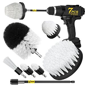 Amazon deal: Holikme 7Pack Drill Brush Attachment Set Holikme 7Pack Drill Brush Attachment Set for car and home cleaning