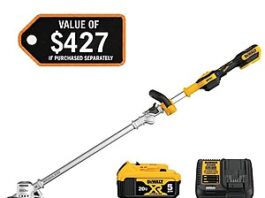 Dewalt 20V MAX foldable string trimmer kit with battery