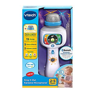 VTech Sing It Out Karaoke Microphone on sale VTech Sing It Out Karaoke Microphone in white