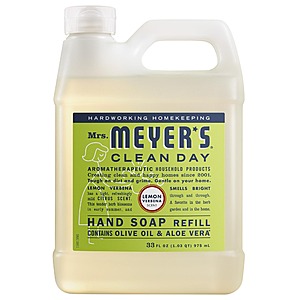 MRS. MEYER'S CLEAN DAY Hand Soap Refill deal MRS. MEYER'S CLEAN DAY Hand Soap Refill bottle in Lemon Verbena scent