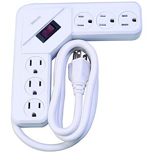 Southwire Woods Power Strip Deal 4-ft Southwire Woods L-Shaped Power Strip (White)