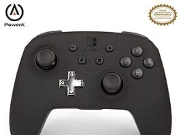 PowerA Enhanced Nintendo Switch Wireless Controller in black with motion control