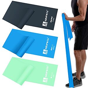 Amazon 3-Piece Non Latex Resistance Bands Deal 3-Piece Non Latex Resistance Bands Set by AZURELIFE