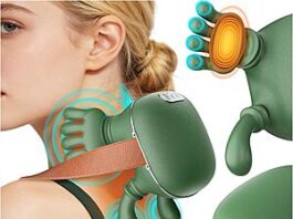 Nooydio Neck and Back Massager with Heat & 4D Kneading