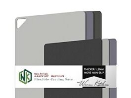 6-Piece WK Multi-Size Flexible Plastic Cutting Board Set on Amazon