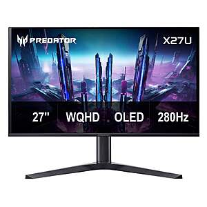 Costco deal: Acer Predator X27U A1 gaming monitor Acer Predator X27U A1 gaming monitor with QD-OLED technology