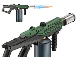 KOACKL Propane Torch Adjustable Flame Thrower Gun (Green) on sale