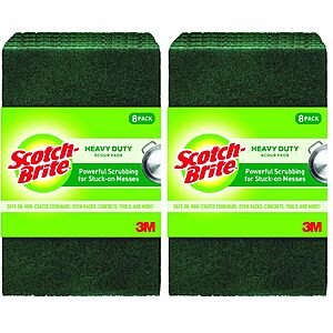 Scotch-Brite Heavy Duty Scour Pads Deal 2-Pack 8-Count Scotch-Brite Heavy Duty Scour Pads