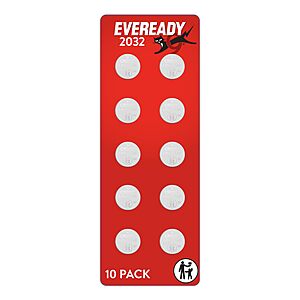 Eveready 2032 battery deal 10-pack Eveready 2032 3V Lithium Coin Batteries