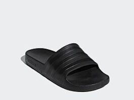 Adidas men's Adilette Aqua Slides in black size 10-13