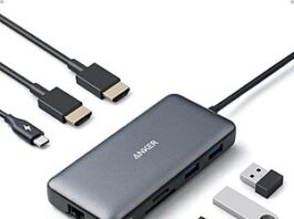 Anker's 8-in-1 USB C Hub with dual 4K HDMI, Ethernet, and more