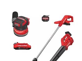 Craftsman V20 Trimmer Blower Combo Kit with a 5-inch Random Orbit Sander
