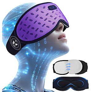 Sleep Mask with Built-In Bluetooth Headphones Deal LC-dolida Sleep Mask with built-in Bluetooth headphones